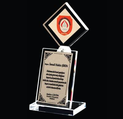 Kristal Teşekkür Plaketi