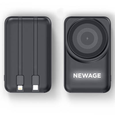 KÜÇÜKLER 10.000 MAH SİYAH MAGSAFE  ve  WIRELESS POWERBANK