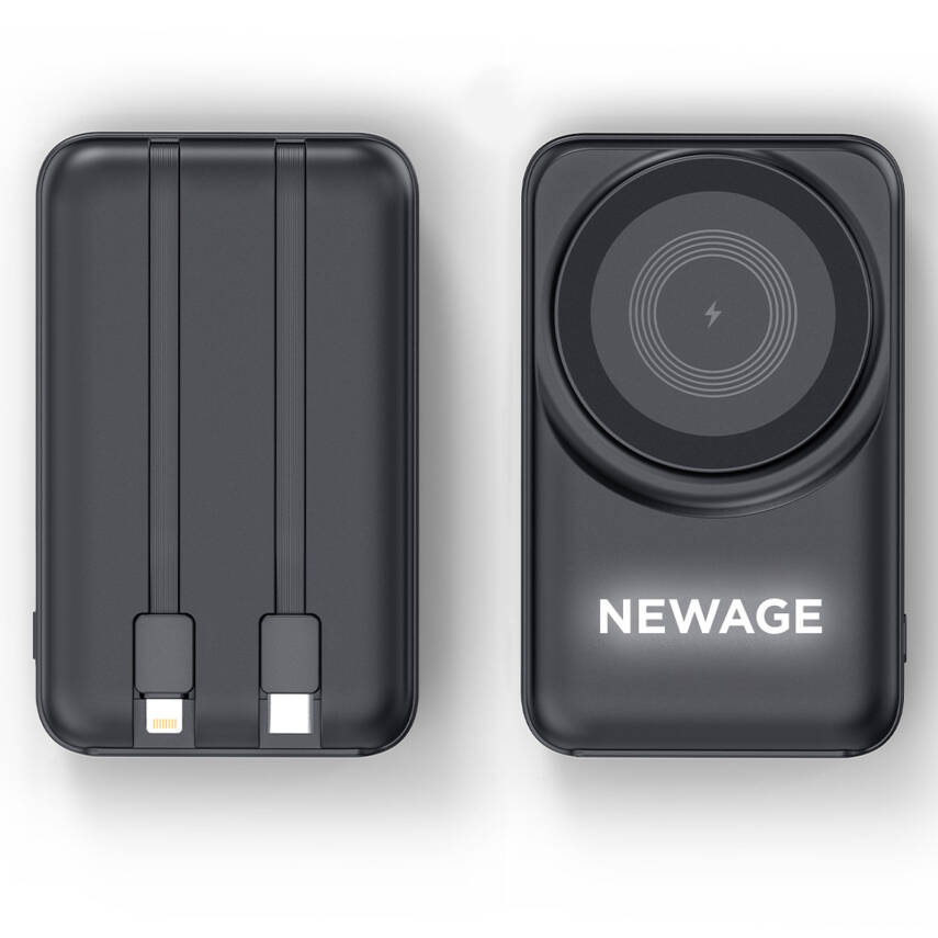 KÜÇÜKLER 10.000 MAH SİYAH MAGSAFE  ve  WIRELESS POWERBANK - 1