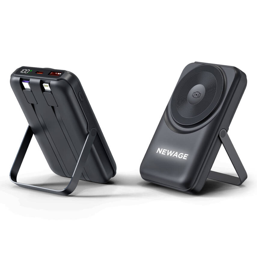 KÜÇÜKLER 10.000 MAH SİYAH MAGSAFE  ve  WIRELESS POWERBANK - 2