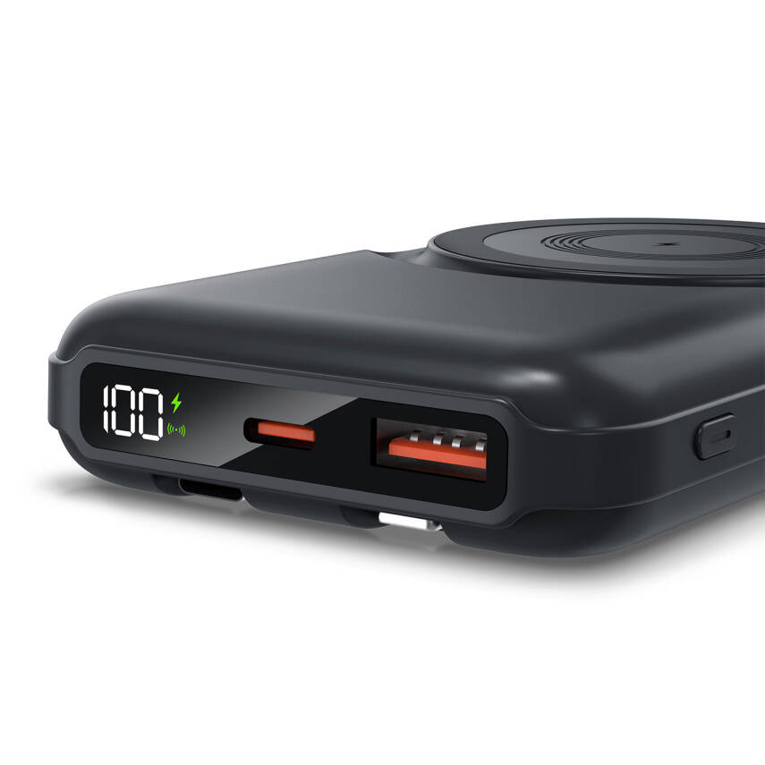 KÜÇÜKLER 10.000 MAH SİYAH MAGSAFE  ve  WIRELESS POWERBANK - 5