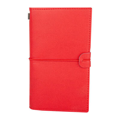 KUĞULU KIRMIZI TARİHSİZ DEFTER (11,5X20 CM)