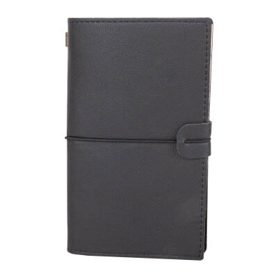 KUĞULU SİYAH TARİHSİZ DEFTER (11,5X20 CM)