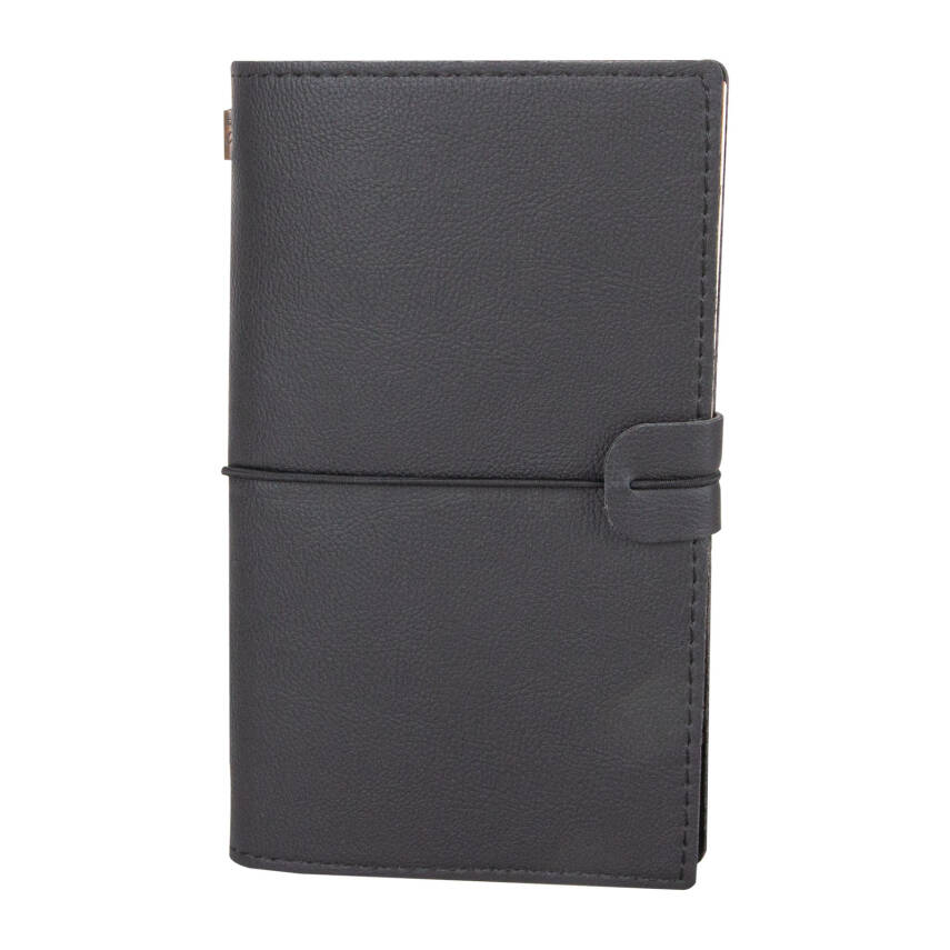 KUĞULU SİYAH TARİHSİZ DEFTER (11,5X20 CM) - 1