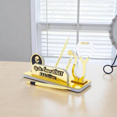 Kulak Burun Boğaz Doktoru İçin Akrilik Masa İsimliği - 4