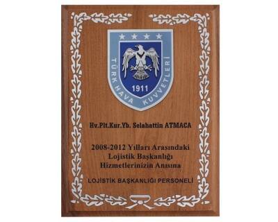 Lojistik Başkanlığı Özel Ahşap Plaket Karton Kutulu