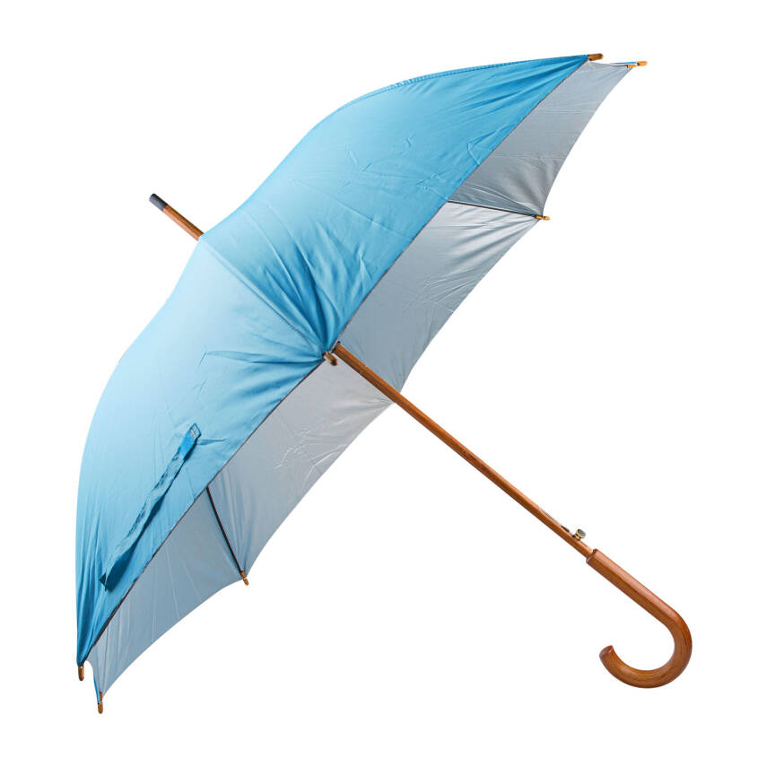 MANGOSTAN TURKUAZ AHŞAP SAPLI ŞEMSİYE - 1