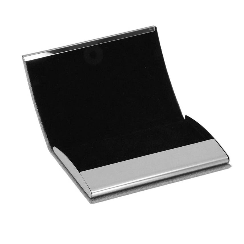 NAZENDE GRİ DERİ KARTVİZİTLİK - 2