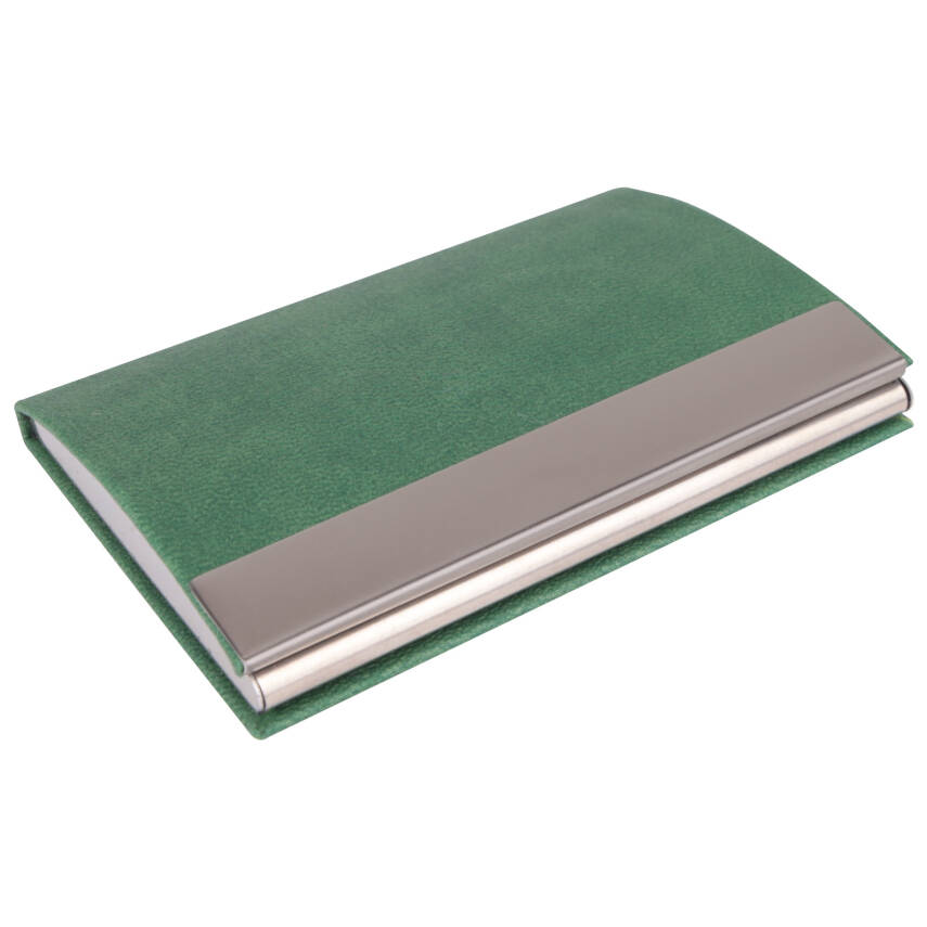 NAZENDE YEŞİL DERİ KARTVİZİTLİK - 1