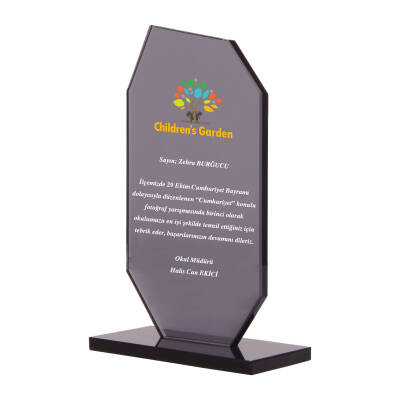 OSKAY SİYAH KRİSTAL PLAKET