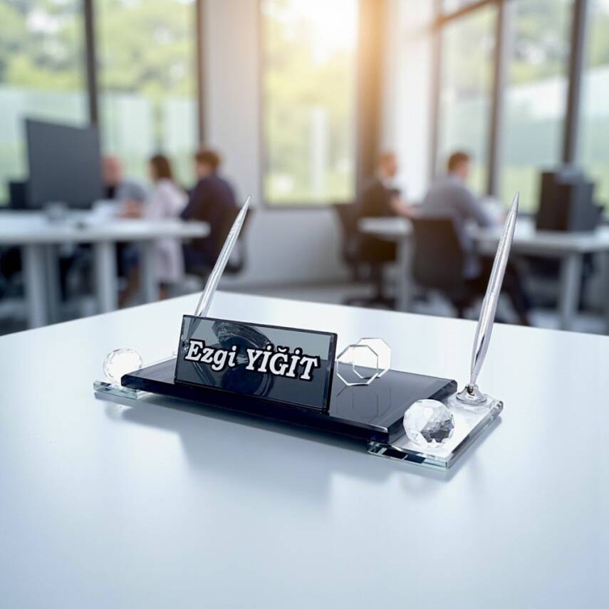 Özel Tasarım Kristal Masa İsimliği - 1