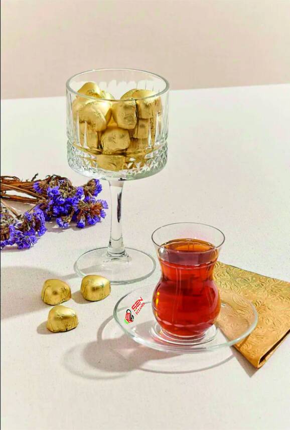 Paşabahçe İrem Renkli Logo Baskılı Çay Tabağı - 1