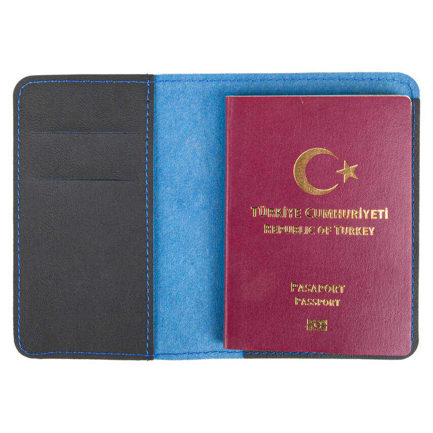 PASAPORTLUK LACİVERT DERİ - 1