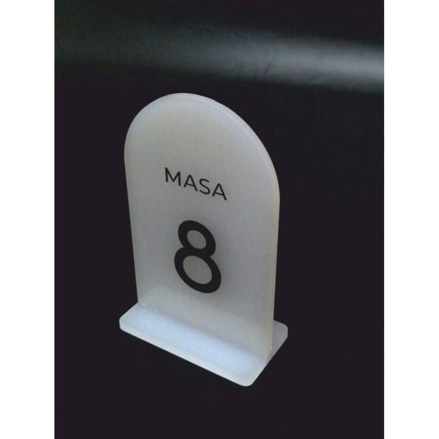 Pleksiglas Masa Numaratörü - 1