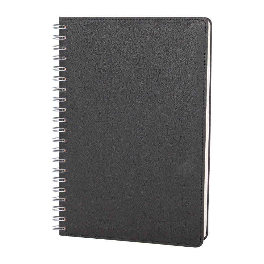 PLEVNE SİYAH KARELİ TARİHSİZ SPİRALLİ DEFTER (20x28 CM) - 1