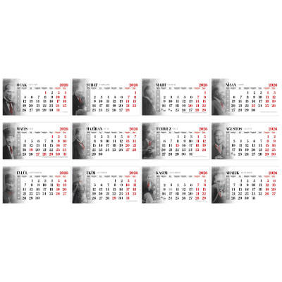 PM-53 ATATÜRK ÜÇGEN SIVAMA AYAK MASA TAKVİMİ - 2