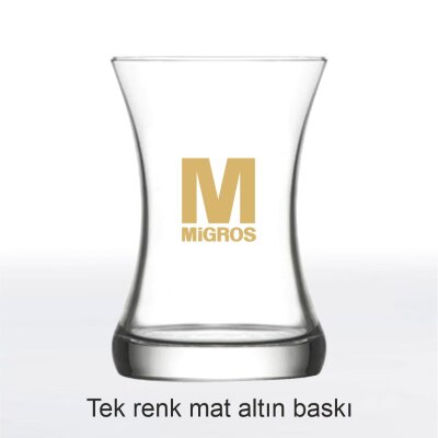 Renkli Baskılı Logolu Misis Çay Bardağı - 4