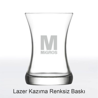 Renkli Baskılı Logolu Misis Çay Bardağı - 2