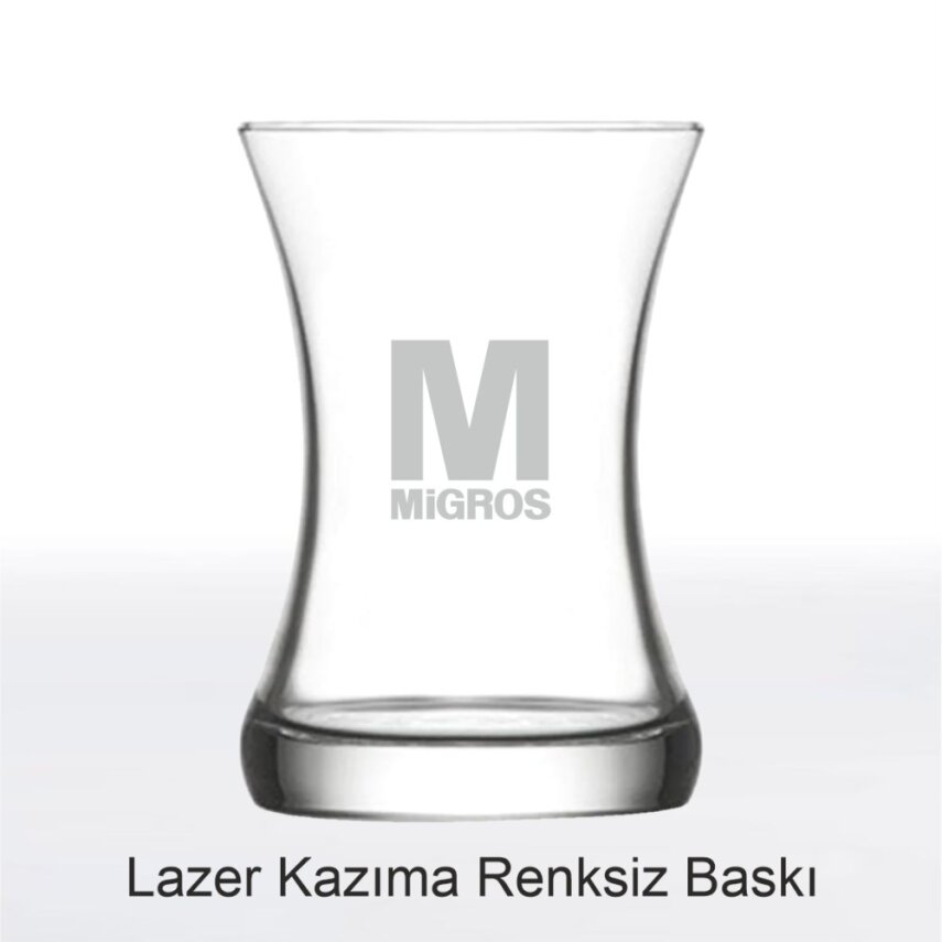 Renkli Baskılı Logolu Misis Çay Bardağı - 2