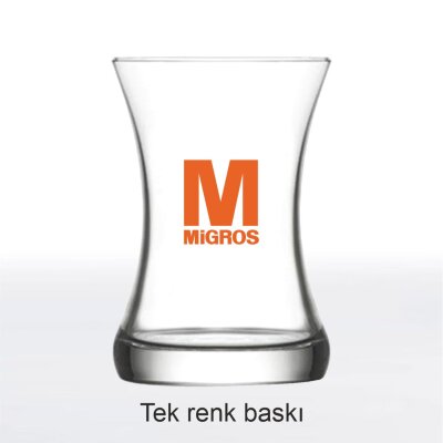 Renkli Baskılı Logolu Misis Çay Bardağı - 3