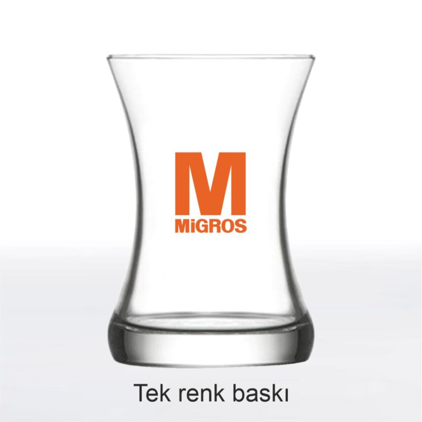 Renkli Baskılı Logolu Misis Çay Bardağı - 3