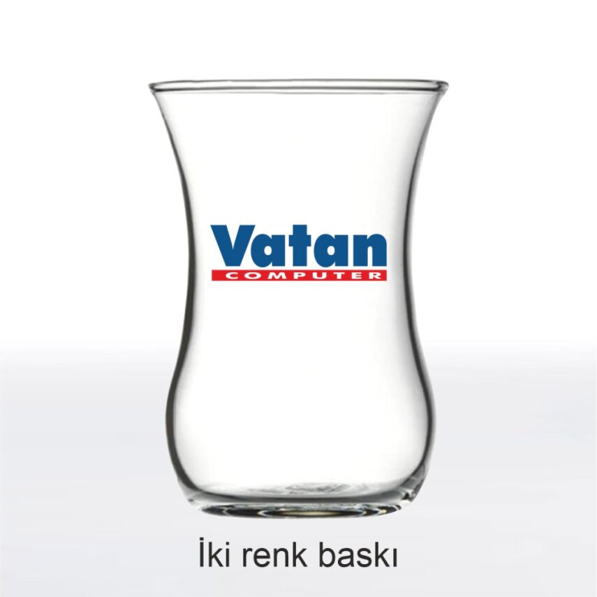 Üsküdar Renkli Baskılı Özel Logolu Çay Bardağı - 3