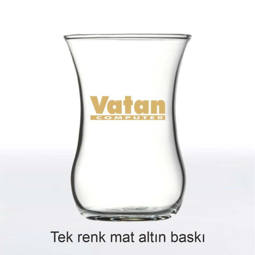 Üsküdar Renkli Baskılı Özel Logolu Çay Bardağı - 4