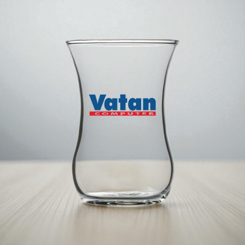 Üsküdar Renkli Baskılı Özel Logolu Çay Bardağı - 1