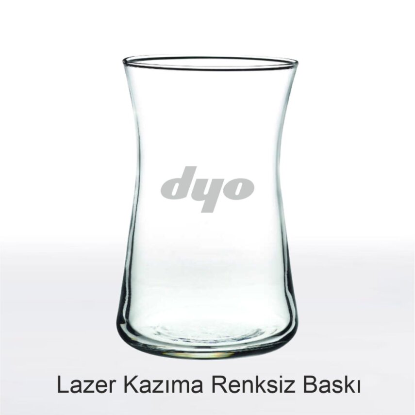 Renkli Logolu Heybeli Çay Bardağı - 2