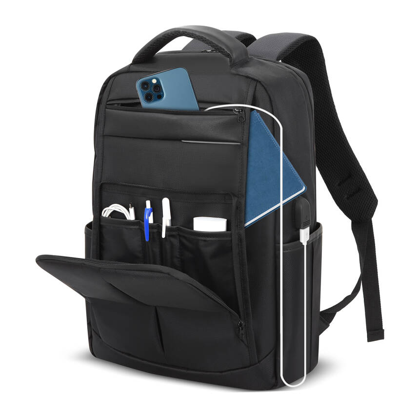 ROTA SİYAH LAPTOP BÖLMELİ SIRT ÇANTASI - 2