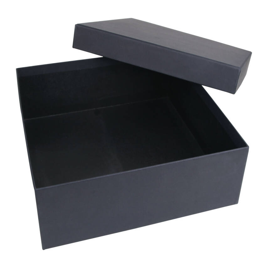 SEDİR SİYAH GEÇME KAPAK KUTU (30X30X10 CM) - 1