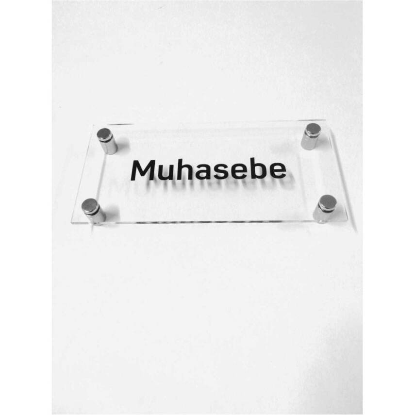 Şeffaf Ofis Kapı İsimliği - 1