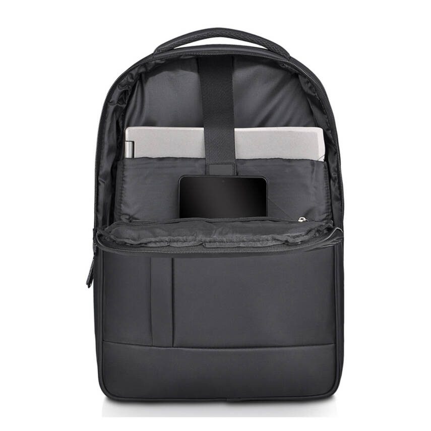 SERÜVEN SİYAH LAPTOP BÖLMELİ SIRT ÇANTASI - 4