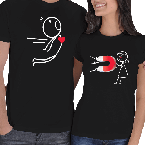 Sevgililer Gününe Özel Kaçamazsın Benden Çift T-Shirt S Beden - 1