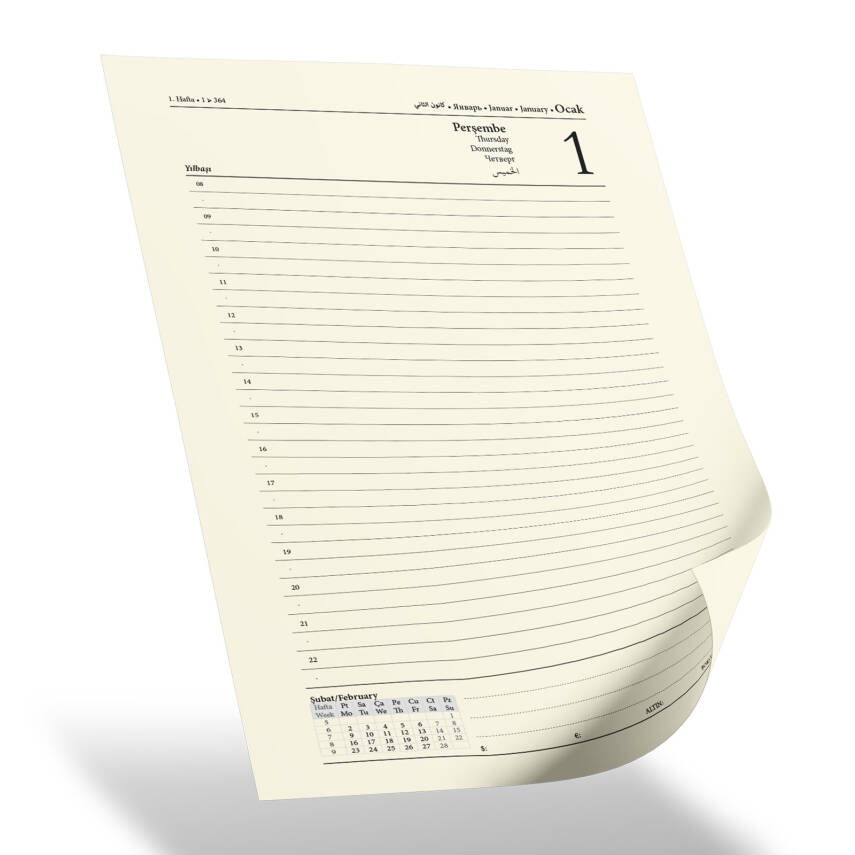 ULUS TURKUAZ TARİHLİ AJANDA (17X24 CM) - 2