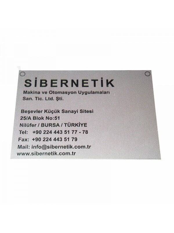 UV Metal Etiket ölçüler: 13 x 9 cm - 1