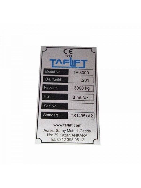 UV Metal Etiket ölçüler: 13,5 x 7,5 cm - 1