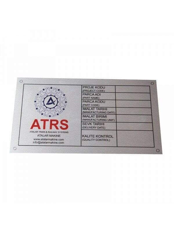 UV Metal Etiket ölçüler: 16 x 9 cm - 1