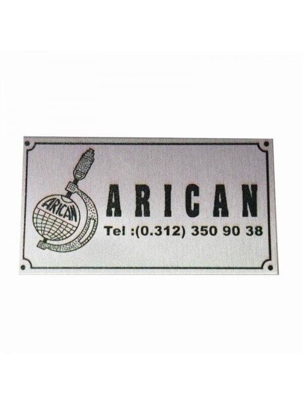 UV Metal Etiket ölçüler: 7,5 x 4 cm - 1