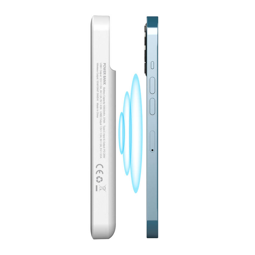 ÜZÜMLÜ 10.000 MAH BEYAZ WIRELESS POWERBANK - 2