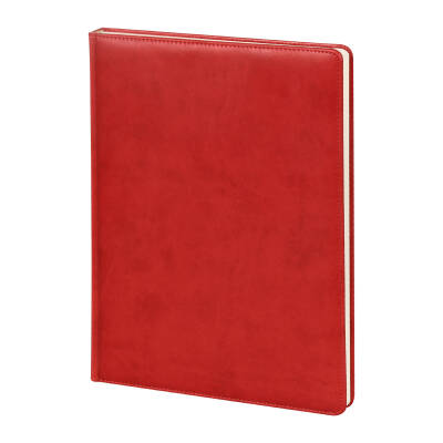 YAKACIK KIRMIZI TARİHLİ GÜNLÜK CİLTLİ AJANDA (20X28 CM)