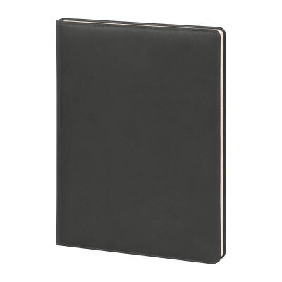 YAKACIK SİYAH TARİHLİ GÜNLÜK CİLTLİ AJANDA (20X28 CM)