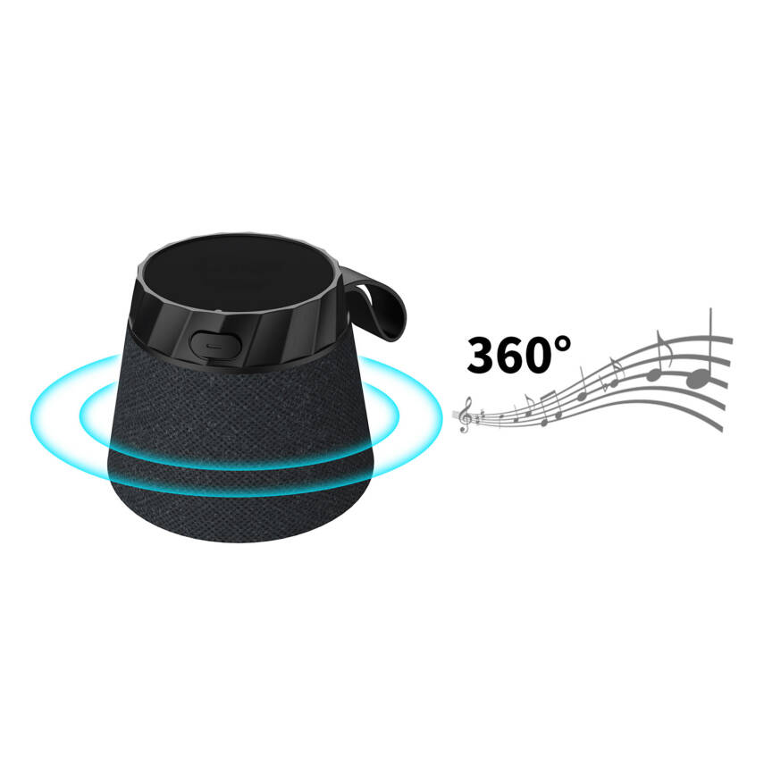 YANKI SİYAH BLUETOOTH MIKNATISLI IŞIKLI HOPARLÖR - 3